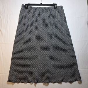Classic‎ Black And White Midi A-Line Skirt 22w